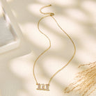 FuAttract Destiny Guidance Zircon Sparkle & Brass Strength Angel Numbers Necklace - image 7