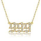 FuAttract Destiny Guidance Zircon Sparkle & Brass Strength Angel Numbers Necklace - 999 - image 16