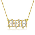 FuAttract Destiny Guidance Zircon Sparkle & Brass Strength Angel Numbers Necklace - 888 - image 15