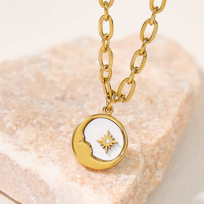 FuAttract Balance Harmony Inner Peace & Energy Flow Sun & Moon Stainless Steel Necklace  - image 4