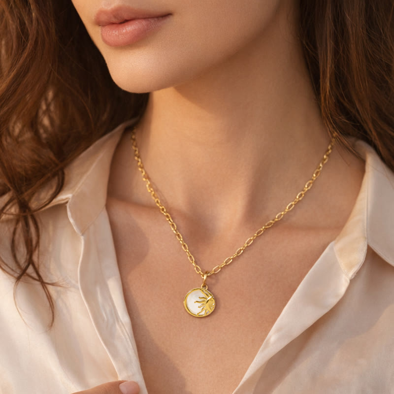 FuAttract Balance Harmony Inner Peace & Energy Flow Sun & Moon Stainless Steel Necklace  - image 7