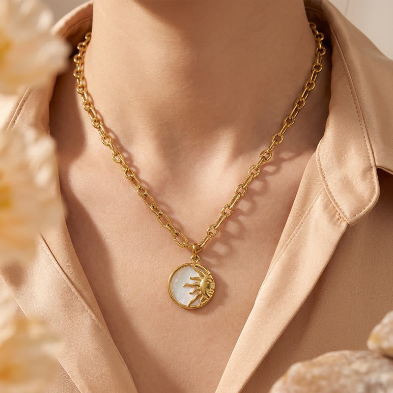 FuAttract Balance Harmony Inner Peace & Energy Flow Sun & Moon Stainless Steel Necklace  - image 6