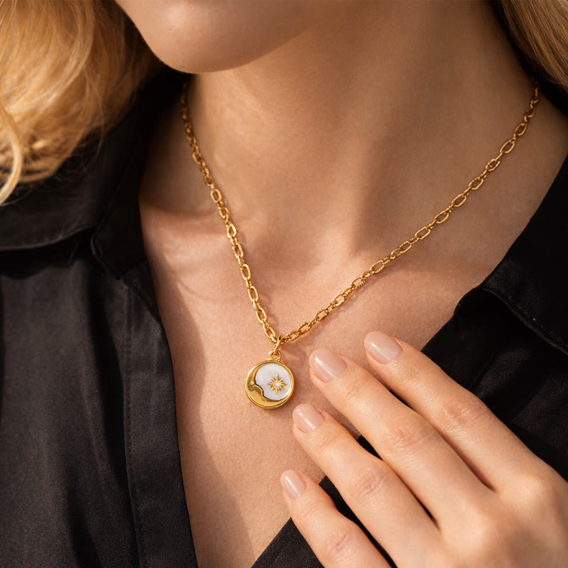 FuAttract Balance Harmony Inner Peace & Energy Flow Sun & Moon Stainless Steel Necklace  - image 8