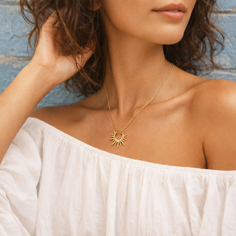 FuAttract Confidence & Empowerment Inner Power Sun Stainless Steel Necklace - image 4