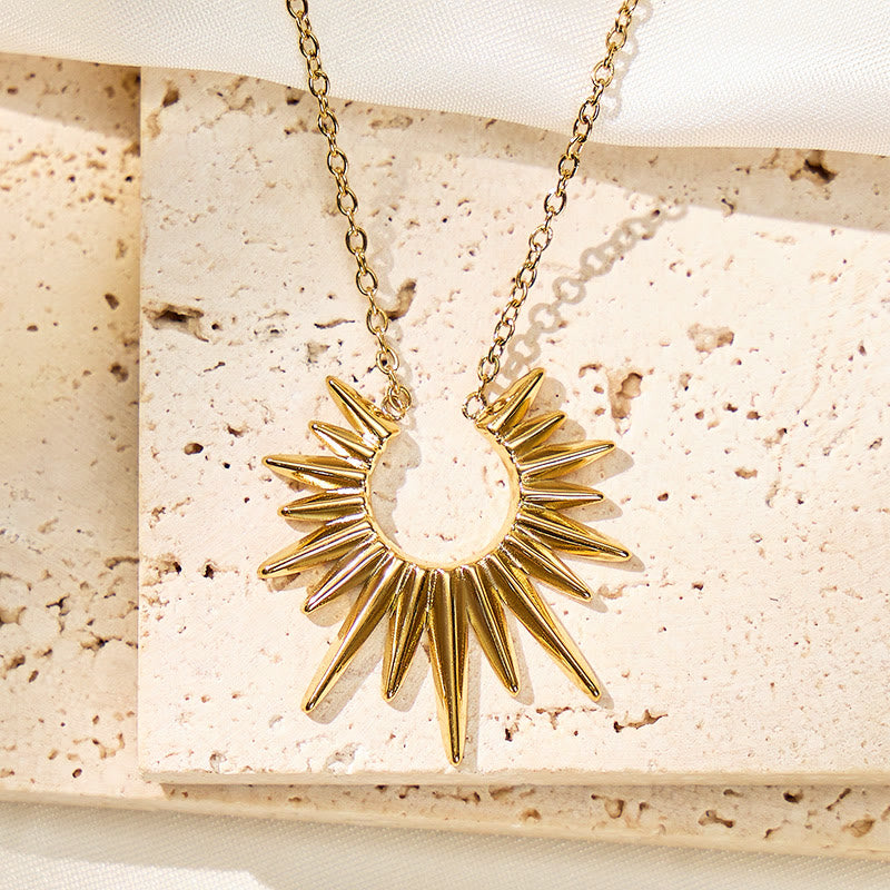 FuAttract Confidence & Empowerment Inner Power Sun Stainless Steel Necklace - image 2