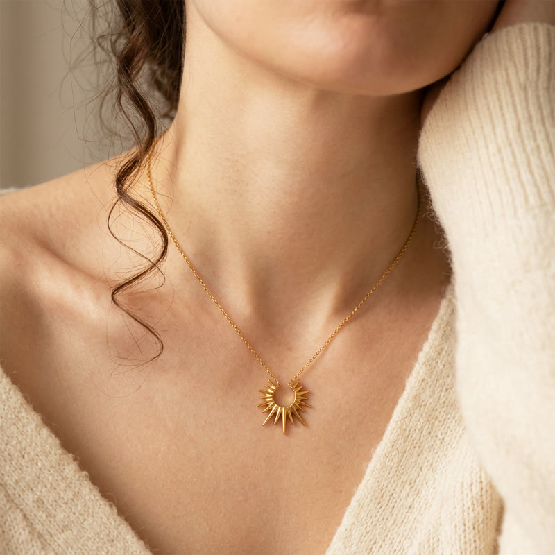 FuAttract Confidence & Empowerment Inner Power Sun Stainless Steel Necklace - image 5