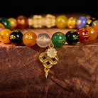 FuAttract Balance Compassion & Wealth Flow – Agate Om Mani Mantra Pixiu Bracelet  - image 6