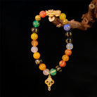 FuAttract Balance Compassion & Wealth Flow – Agate Om Mani Mantra Pixiu Bracelet  - image 3