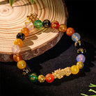 FuAttract Balance Compassion & Wealth Flow – Agate Om Mani Mantra Pixiu Bracelet  - image 1