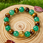 FuAttract Luck Courage & Prosperity Flow – Green Aventurine Tiger's Eye Pixiu Bracelet - image 5