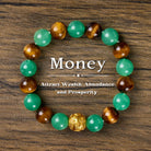 FuAttract Luck Courage & Prosperity Flow – Green Aventurine Tiger's Eye Pixiu Bracelet - 10mm - image 0