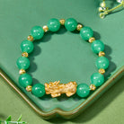 FuAttract Opportunity Vitality & Prosperity Flow – Green Aventurine Pixiu Bracelet  - image 1