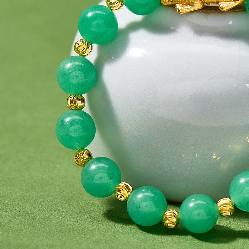 FuAttract Opportunity Vitality & Prosperity Flow – Green Aventurine Pixiu Bracelet  - image 5