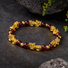 FuAttract Vitality Prosperity Wealth Attraction & Protection Garnet Pixiu Bracelet - image 2