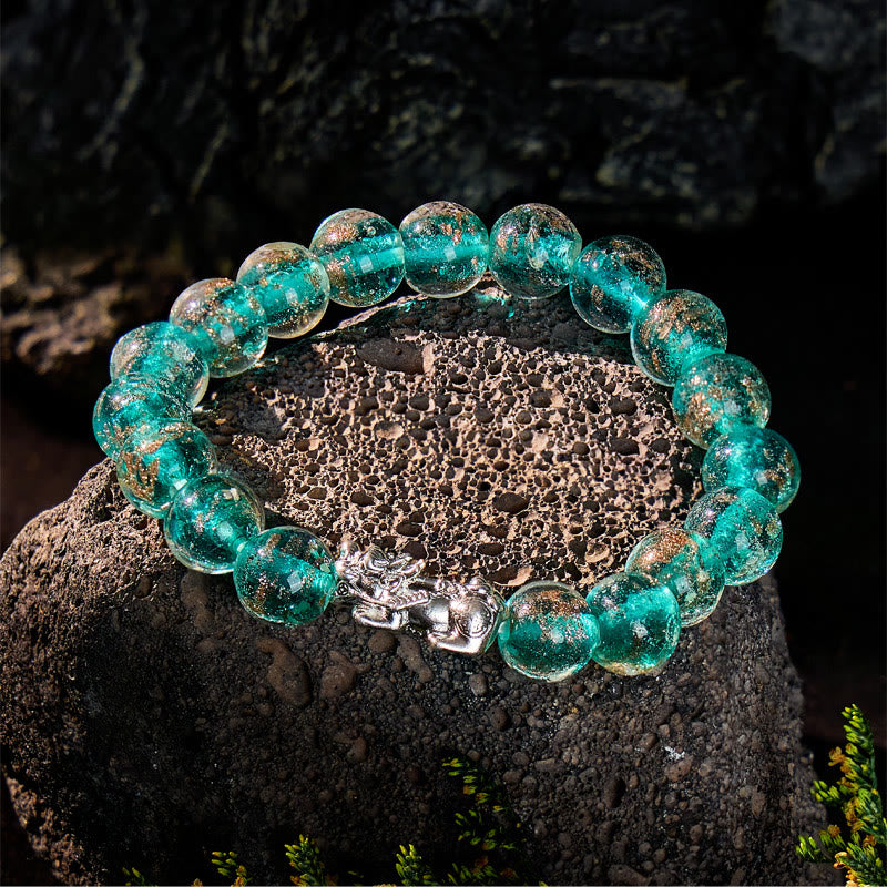FuAttract Clarity Balance Radiance & Wealth Flow Silver Pixiu Glaze Bracelet - image 15