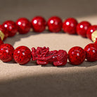 FuAttract Protection Focus & Wealth Flow Cinnabar Zircon Purple Sand Pixiu Bracelet - image 5