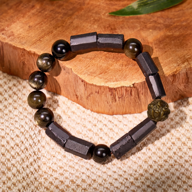 FuAttract Protection & Balance Golden Obsidian Tourmaline Chinese Zodiac Bracelet - Tiger - image 13
