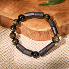 FuAttract Protection & Balance Golden Obsidian Tourmaline Chinese Zodiac Bracelet - Snake - image 0