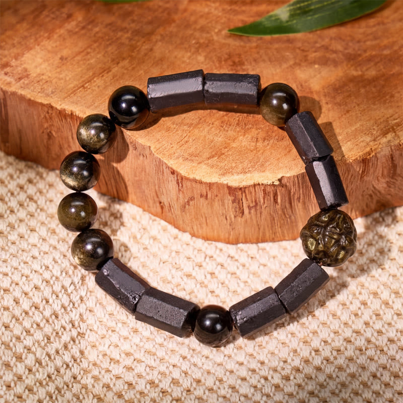 FuAttract Protection & Balance Golden Obsidian Tourmaline Chinese Zodiac Bracelet - Rabbit - image 15