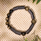 FuAttract Protection & Balance Golden Obsidian Tourmaline Chinese Zodiac Bracelet - image 1