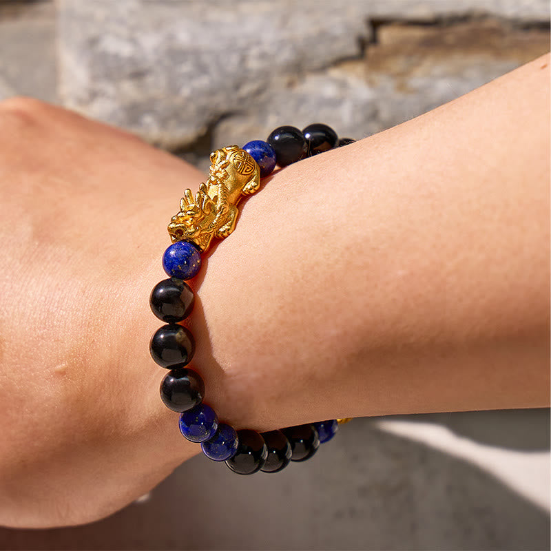 FuAttract Intuition & Balance Lapis Lazuli Tourmaline Pixiu Bracelet  - image 5