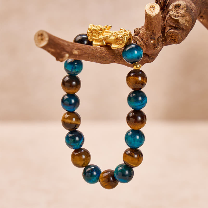 FuAttract Courage & Focus Tiger's Eye Pixiu Bracelet for Clarity and Wealth Flow Protection - image 3