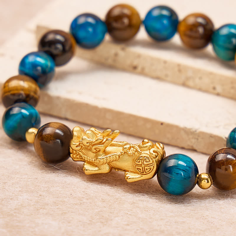 FuAttract Courage & Focus Tiger's Eye Pixiu Bracelet for Clarity and Wealth Flow Protection - image 5
