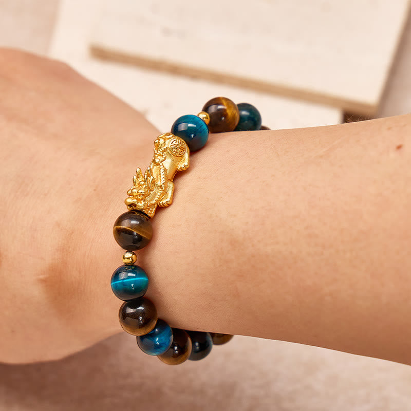 FuAttract Courage & Focus Tiger's Eye Pixiu Bracelet for Clarity and Wealth Flow Protection - image 4