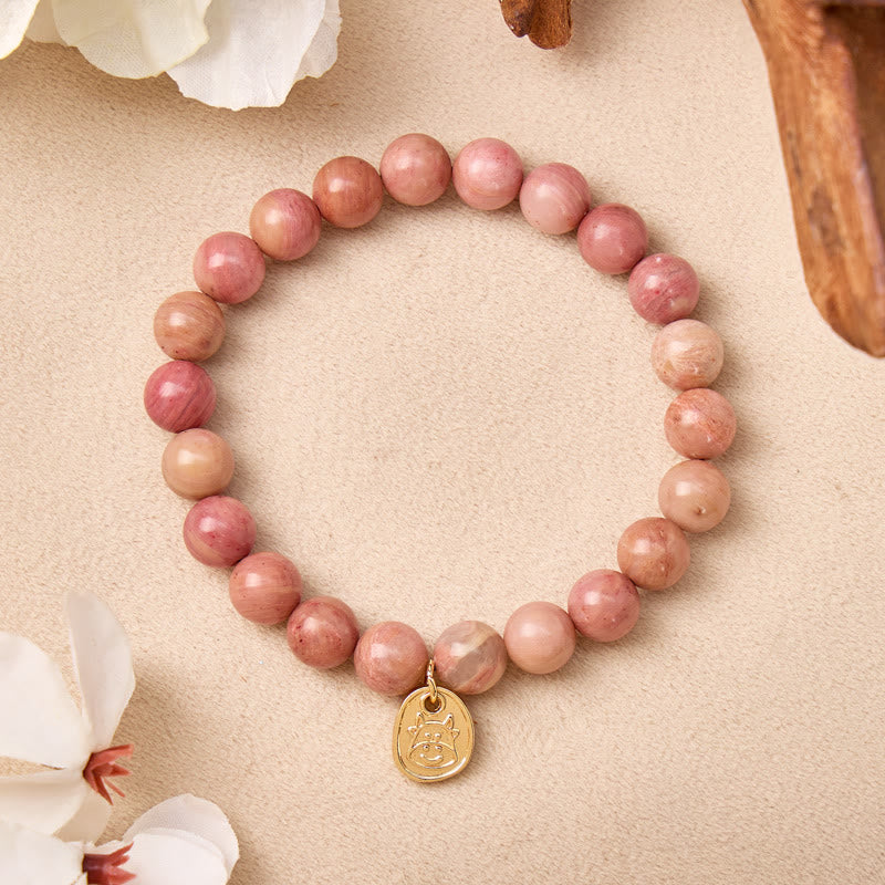FuAttract Protection & Balance Red Wood Grain Chinese Zodiac Bracelet - Ox - image 0