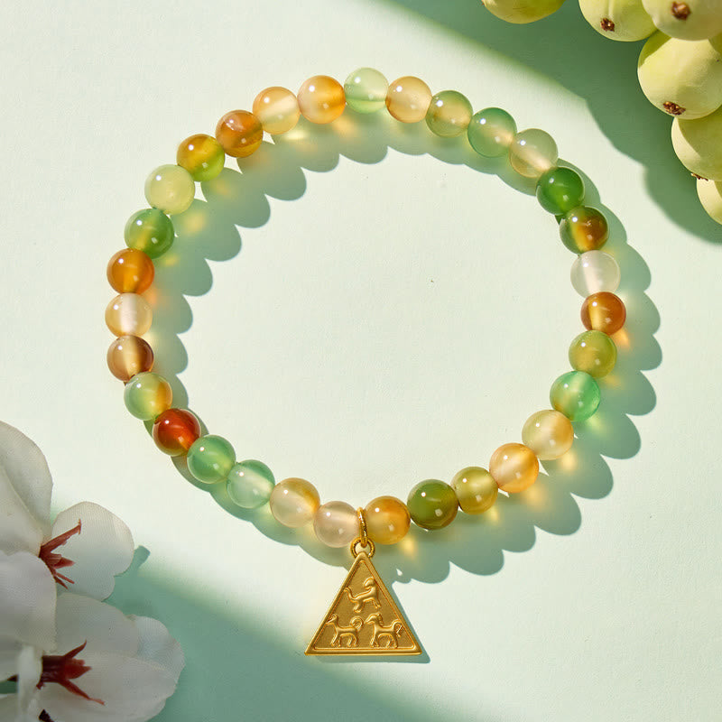 FuAttract Protection Insight & Balance Peacock Agate Chinese Zodiac Bracelet - Tiger-Horse-Dog - image 13