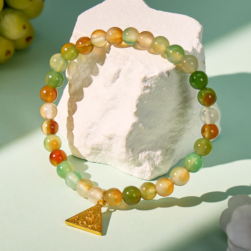 FuAttract Protection Insight & Balance Peacock Agate Chinese Zodiac Bracelet - image 2