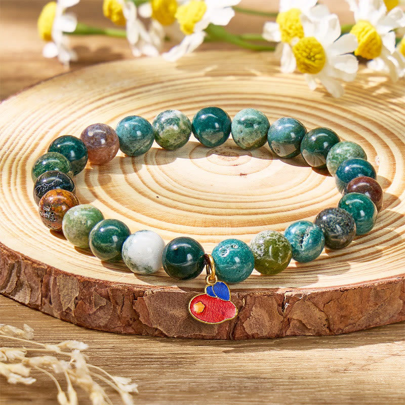 FuAttract Balance & Harmony Indian Agate Chinese Zodiac Silver Bracelet  - Rabbit - image 18