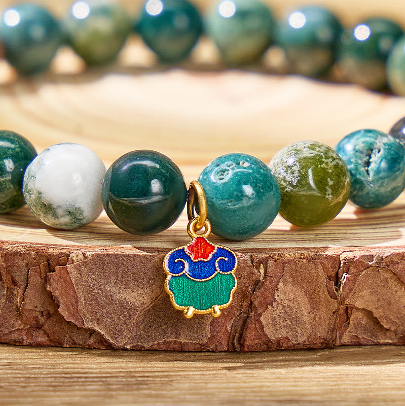 FuAttract Balance & Harmony Indian Agate Chinese Zodiac Silver Bracelet  - image 5