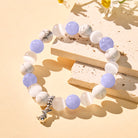FuAttract Calm & Focus Blue Lace Agate White Turquoise Cat's Eye Chinese Zodiac Bracelet - image 2