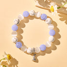 FuAttract Calm & Focus Blue Lace Agate White Turquoise Cat's Eye Chinese Zodiac Bracelet - image 1