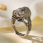 FuAttract Wealth Luck Flow & Protective Energy Adjustable Pixiu Ring - Antique Silver - image 7