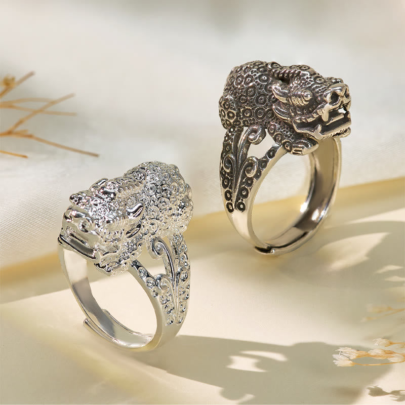FuAttract Wealth Luck Flow & Protective Energy Adjustable Pixiu Ring - image 6