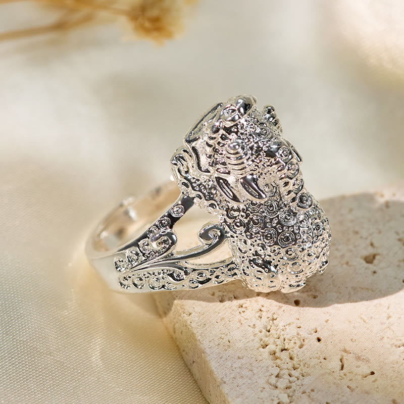 FuAttract Wealth Luck Flow & Protective Energy Adjustable Pixiu Ring - image 4
