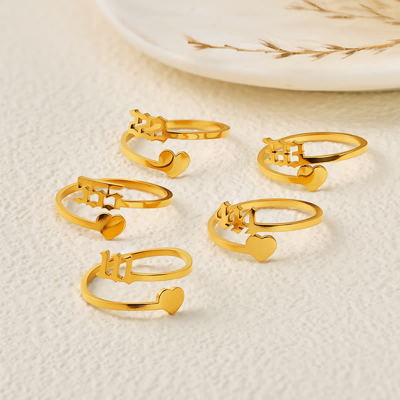 FuAttract  Destiny Guidance Angel Numbers Titanium Steel Adjustable Ring  - image 3