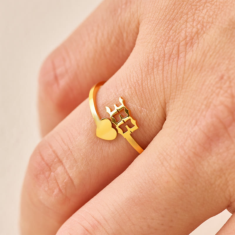 FuAttract  Destiny Guidance Angel Numbers Titanium Steel Adjustable Ring  - image 11