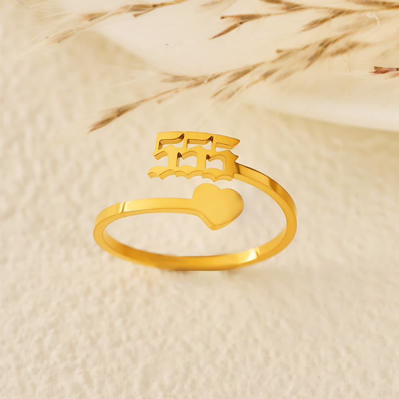 FuAttract  Destiny Guidance Angel Numbers Titanium Steel Adjustable Ring  - 555 - image 16