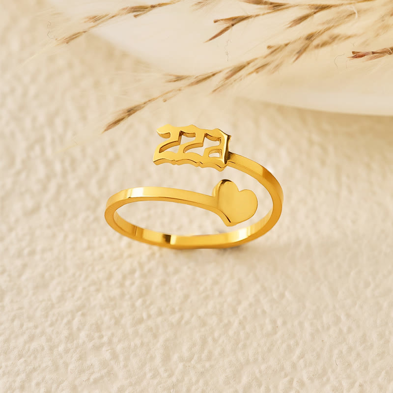 FuAttract  Destiny Guidance Angel Numbers Titanium Steel Adjustable Ring  - 222 - image 7