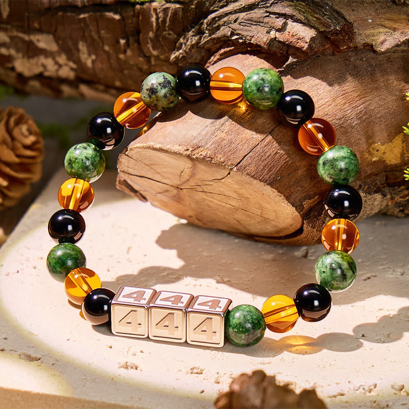 FuAttract Destiny Guidance & Wealth African Turquoise Angel Numbers Bracelet  - image 1