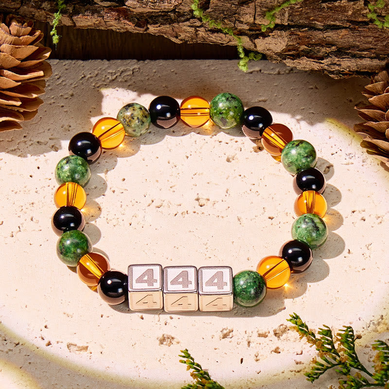 FuAttract Destiny Guidance & Wealth African Turquoise Angel Numbers Bracelet  - 444 - image 0