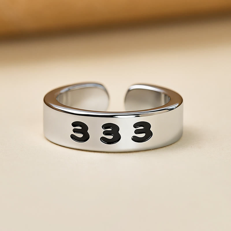 FuAttract Destiny Guidance Angel Number Stainless Steel Adjustable Ring - image 2