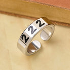 FuAttract Destiny Guidance Angel Number Stainless Steel Adjustable Ring - 222 - image 10