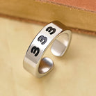 FuAttract Destiny Guidance Angel Number Stainless Steel Adjustable Ring - 333 - image 0