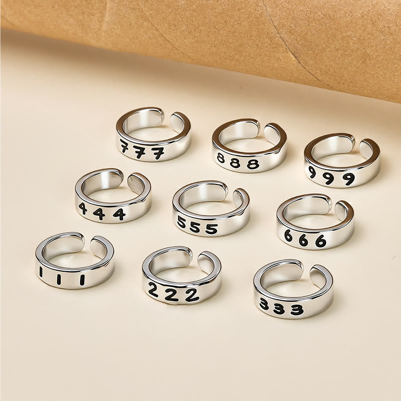 FuAttract Destiny Guidance Angel Number Stainless Steel Adjustable Ring - image 3