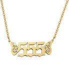 FuAttract Angel Number Titanium Steel Destiny Necklace for Life Guidance & Energy - Gold - 555 - image 14