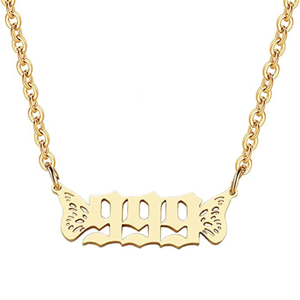 FuAttract Angel Number Titanium Steel Destiny Necklace for Life Guidance & Energy - Gold - 999 - image 17